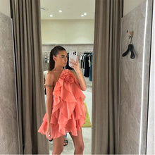 Load image into Gallery viewer, Beach Layer Ruffles Long Dress Women 3d Flower Backless Sleeveless Slim Fit Maxi Dresses Female 2025 Summer Lady Party Robes
