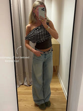 Load image into Gallery viewer, Mozision Backless Polka Dot Crop Tops Women Vest Fashion Summer New Oblique Shoulder Sleeveless Tank Tops Pullovers Female
