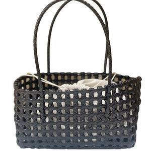 Plastic Hollow Weave Bag Countryside Style Large Capacity Beach Tote Bag Bucket Bag Bohemian Style Woman PVC Handbag Summer
