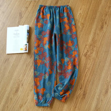 Load image into Gallery viewer, 2025 New Spring Summer Women&#39;s Pajamas 100% Cotton Crepe Pants Women&#39;s Comfortable Loose Large Leaf Home Pants Thin bottoms
