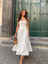 Load image into Gallery viewer, 2025 Polka Dot Maxi Dresses Women Elegant Square Neck Lotus Hem Long Gowns Chic Lady Sleeveless High Waist Cinched Summer Robes
