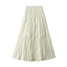 Load image into Gallery viewer, Light Luxury Irregular Slimming Pleated  A-line Skirt for Women High Waist Solid Color Loose Fashion Skirts Casual  Spring New
