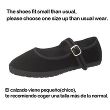 Load image into Gallery viewer, Gray Mary Jeans Flats Shoes Women Round Toe Hand Stitch Velvet Cloth Shoes Ladies Casual Soft Comfortable Ballet Shoes Loafers

