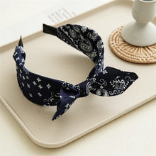 Load image into Gallery viewer, Fashion Paisley Bandana Headband for Women Top Knotted Bow Hairbands Cute Rabbit Ear Turban Headwrap Hair Band Girls Accessories
