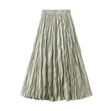 Load image into Gallery viewer, Light Luxury Irregular Slimming Pleated  A-line Skirt for Women High Waist Solid Color Loose Fashion Skirts Casual  Spring New

