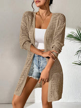 Load image into Gallery viewer, Polyester 100.00% Solid Color Knitted Cardigan with Sun Shading and Loose Fitting Fashion, Mid Length and Elegant Sweater
