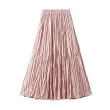 Load image into Gallery viewer, Light Luxury Irregular Slimming Pleated  A-line Skirt for Women High Waist Solid Color Loose Fashion Skirts Casual  Spring New
