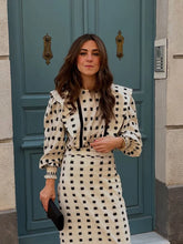 Load image into Gallery viewer, Fashion Print Patchwork Lantern Sleeve Shirt Skirt Set Women Casual Loose High Waist A-line Skirts 2025 New Vocation Streetwear
