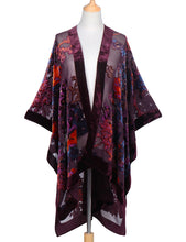 Load image into Gallery viewer, WeHello Bohemian burnt plush kimono Women&#39;s long Purple Tassel Beach Cover-up  Holiday Casual Cardigan Shawl JYPF-20
