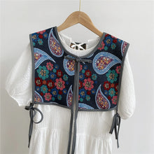 Load image into Gallery viewer, Vests Women Embroidery Lace-up Chic Vintage All-match Casual Korean Fashion Summer Classic Prevalent Waistcoat Harajuku Delicate
