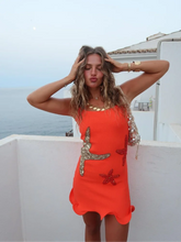 Load image into Gallery viewer, Sparkling Sequined Strap Women&#39;s Knit Mini Dress Elegant Shiny Sleeveless Bodycon Holiday Dresses New Female Beach Party Vestido
