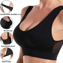 Load image into Gallery viewer, Seamless Mesh Women Sports Bras Fitness Gym Running Underwear Shockproof Bra Wireless 6XL Plus Size Crop Top Breathable Yoga Bra
