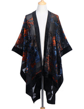 Load image into Gallery viewer, WeHello Bohemian burnt plush kimono Women&#39;s long Purple Tassel Beach Cover-up  Holiday Casual Cardigan Shawl JYPF-20
