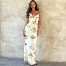 Load image into Gallery viewer, Dulzura Sexy Y2K Clothes Floral Print Sleeveless Backless Bodycon Maxi Dresses For Women 2023 Club Birthday Party Elegant Outfit
