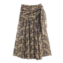 Load image into Gallery viewer, Irregular Printed Big Swing Long Skirts For Women High Waist Buttock Cover A-Line Maxi Skirt Female Vintage Bottom Clothes
