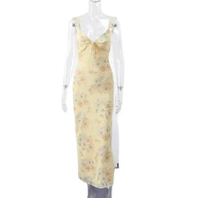 Load image into Gallery viewer, Summer Flower Printed Women&#39;s Sexy Low-cut Dress Sleeveless Backless Slim Sling Dresses 2025 Beach Vacation Lady Vestidos
