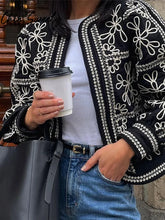Load image into Gallery viewer, Street Print Coat Shorts Set Women Loose O-neck Lantern Cardigans Elastic Shorts Female Suit 2024 Autumn Fashion Y2k Lady Outfit
