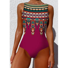 Load image into Gallery viewer, Striped Women One Piece Swimsuit High Quality Swimwear Printed Push Up Monokini Summer Bathing Suit Tropical Bodysuit Female
