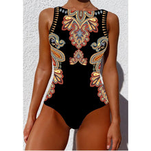 Load image into Gallery viewer, Striped Women One Piece Swimsuit High Quality Swimwear Printed Push Up Monokini Summer Bathing Suit Tropical Bodysuit Female
