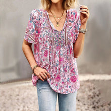 Load image into Gallery viewer, Summer New Fashion Boho T-Shirt Women&#39;s Bohemian Clothes Female Tops Free Shipping
