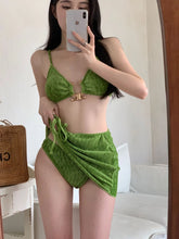 Load image into Gallery viewer, Summer Swimsuit Women&#39;s Sexy Bikini Set Holiday Style Sexy Split Swimsuit Cover Skirt Beach Women&#39;s Sexy Three Piece Set
