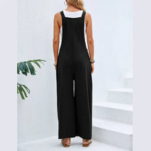 Load image into Gallery viewer, Summer Women Sleeveless Rompers Loose Jumpsuit Casual Backless Overalls Trousers Wide Leg Pants
