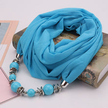 Load image into Gallery viewer, Silk Scarf Necklace Ethnic Style Scarf Creative Women&#39;s Neck Cover Women&#39;s Spring and Summer Scarf Decorative Clothing Accessories
