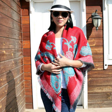 Load image into Gallery viewer, Nepal Vintage Printed Shawl Women&#39;s Imitation Cashmere Warm Ethnic Style Tibetan Scarf
