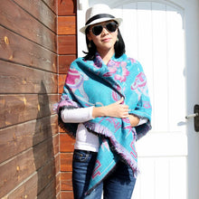 Load image into Gallery viewer, Nepal Vintage Printed Shawl Women&#39;s Imitation Cashmere Warm Ethnic Style Tibetan Scarf
