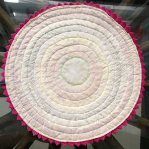 Ethnic Flower Cloth Splicing Nine-ring Cushion Mahogany Sofa Seat Cushion Classical Round Non-slip Household Chair Cushion