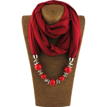 Load image into Gallery viewer, Silk Scarf Necklace Ethnic Style Scarf Creative Women&#39;s Neck Cover Women&#39;s Spring and Summer Scarf Decorative Clothing Accessories
