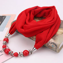Load image into Gallery viewer, Silk Scarf Necklace Ethnic Style Scarf Creative Women&#39;s Neck Cover Women&#39;s Spring and Summer Scarf Decorative Clothing Accessories
