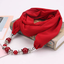 Load image into Gallery viewer, Silk Scarf Necklace Ethnic Style Scarf Creative Women&#39;s Neck Cover Women&#39;s Spring and Summer Scarf Decorative Clothing Accessories
