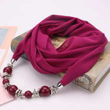 Load image into Gallery viewer, Silk Scarf Necklace Ethnic Style Scarf Creative Women&#39;s Neck Cover Women&#39;s Spring and Summer Scarf Decorative Clothing Accessories
