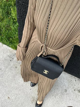 Load image into Gallery viewer, Lace-Up Female Knit Maxi Dress Autumn High Waist Fashion Patchwork Long Sleeve Loose Solid Dress Bandage Knitwear Dress
