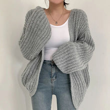 Load image into Gallery viewer, Vintage Harajuku Lantern Sleeve Women Cardigan Sweater Casual Korean Fall Streetwear Tops Coat Chic Lazy Wind Y2k Sweater
