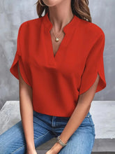 Load image into Gallery viewer, Women Elegant Solid Chiffon Blouse Spring Summer Casual Long Sleeve V Neck Loose Shirt Office Lady Tunics Oversized Tops 2024
