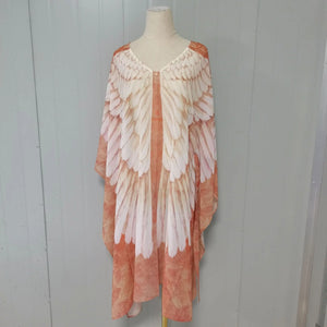Women's Clothing Wings Cover-ups Beach Long Boho Kaftan Dress Kimono Mujer Pareos De Playa