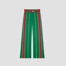 Load image into Gallery viewer, Women&#39;s Striped Straight Pants Colors Print Wide Trousers With Zipper Female Casual Pockets High Waist Pant 2024 New Commuting
