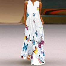 Load image into Gallery viewer, Women&#39;s summer Boho vintage maxi dress Women&#39;s pocket loose casual print A-line dresses
