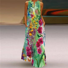 Load image into Gallery viewer, Women&#39;s summer Boho vintage maxi dress Women&#39;s pocket loose casual print A-line dresses
