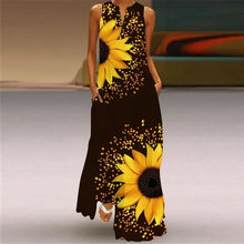 Load image into Gallery viewer, Women&#39;s summer Boho vintage maxi dress Women&#39;s pocket loose casual print A-line dresses
