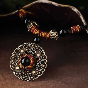 Retro Pendant Clavicle Chain Accessories Ornaments Short Necklace Sweater Chain Pendant Ethnic Necklace