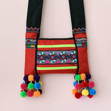 Load image into Gallery viewer, New Wide Shoulder Strap Ethnic Style Embroidered Cloth Bag Single Shoulder Messenger Bag Casual Fringed Bag Small Bag
