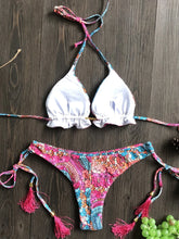 Load image into Gallery viewer, Floral Print High Waist Bohemian Bikini Set
