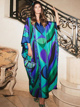 Load image into Gallery viewer, Chic Floral Printed Oversized V-Neck Maxi Dress

