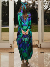 Load image into Gallery viewer, Chic Floral Printed Oversized V-Neck Maxi Dress
