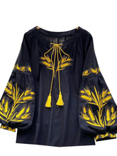 Load image into Gallery viewer, Retro Ethnic Heavy Embroidery Lantern Blouse
