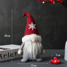 Load image into Gallery viewer, Hooded faceless doll dwarf Santa Claus plush doll decorative ornaments
