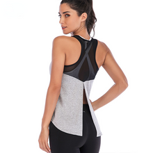 Load image into Gallery viewer, Sports vest split mesh breathable yoga clothing fast drying moisture absorption yoga vest for women
